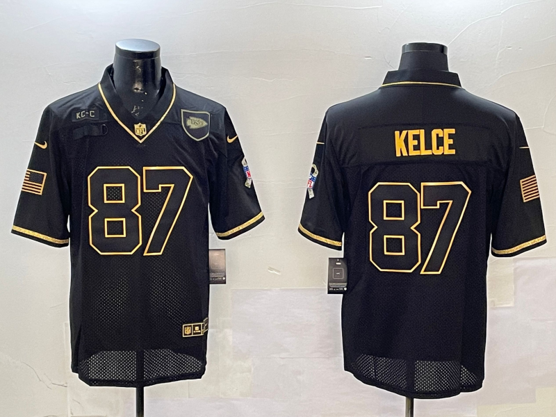 Men Kansas City Chiefs #87 Kelce black 2025 Nike Limited NFL Jersey 002